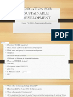 Education For Sustainable Development Exercises PDF