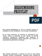 Ang Akademikong Pagsulat PDF