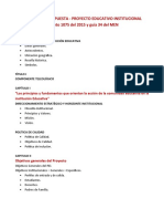 Estructura Propuesta - Proyecto Educativo Institucional