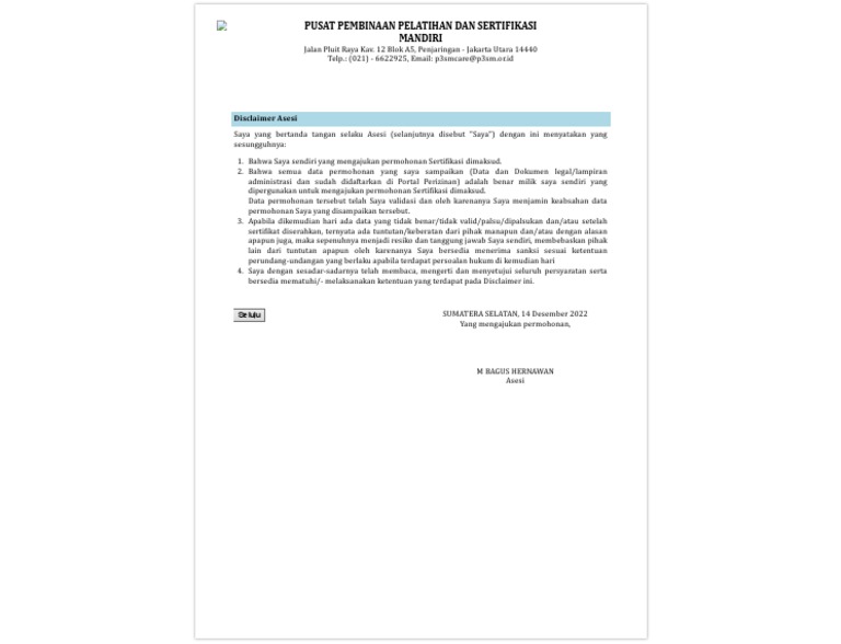 Form Pendaftaran Mitra SKK | PDF