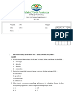 Block Test IPA KELAS 8 PTS 2