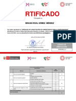 Certificado: Braian Roal Gómez Méndez