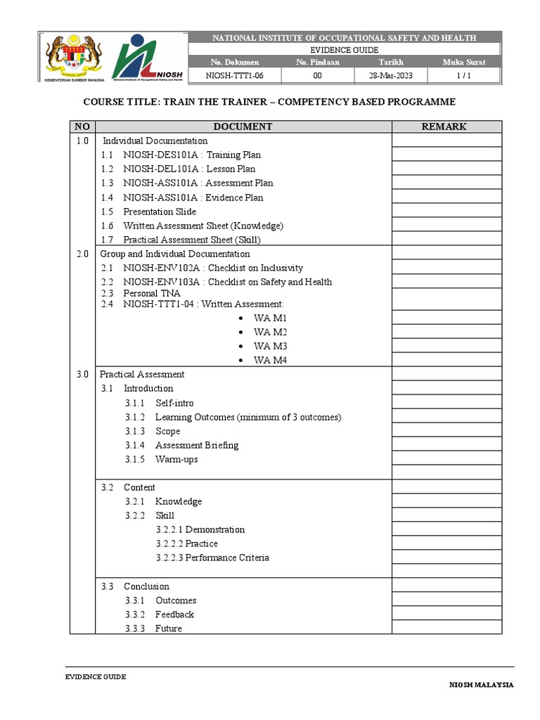 Evidence Guide | PDF