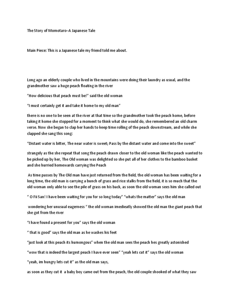 The Story of Momotaro | PDF