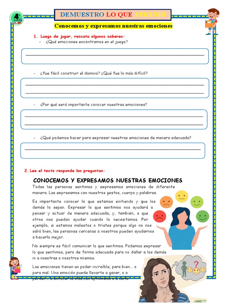 Estrategias para Expresar Emociones | PDF | Las emociones | Temor