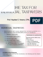 Week 3 Income Taxation Individual Taxpayers
