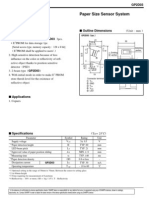 Paper Size Sensor System: (Unit: MM)