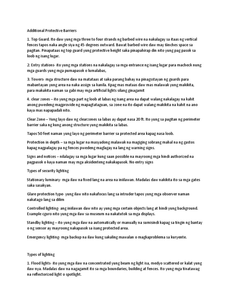 Additional Protective Barriers PDF