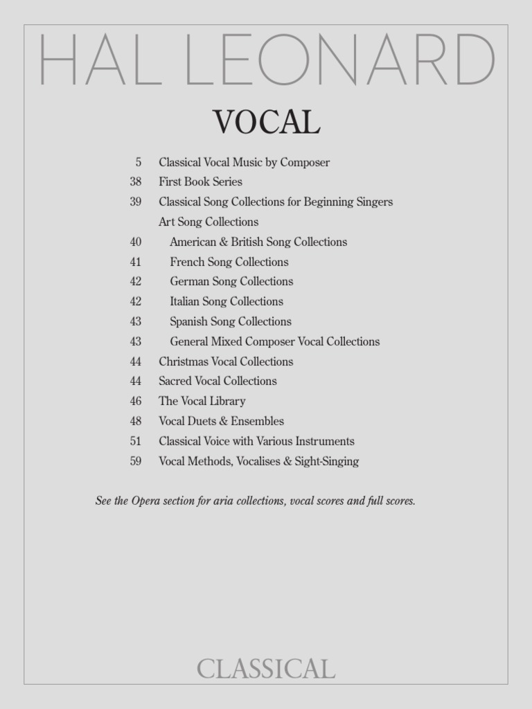 Classical Vocal Music Collections | PDF | Songs | Performing Arts