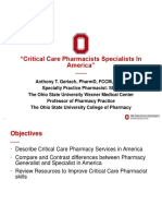 Critical Care Pharmacists: Specialists in America