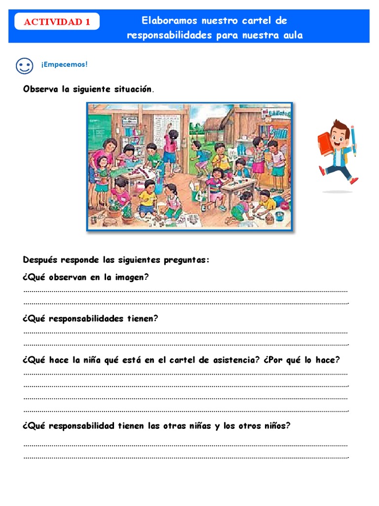 Cartel de Responsabilidades en el Aula | PDF | Ciencia cognitiva ...