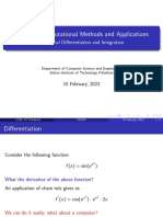 CS5016: Computational Methods and Applications: Numerical Differentiation and Integration