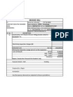 Invoice for third party inspection charges