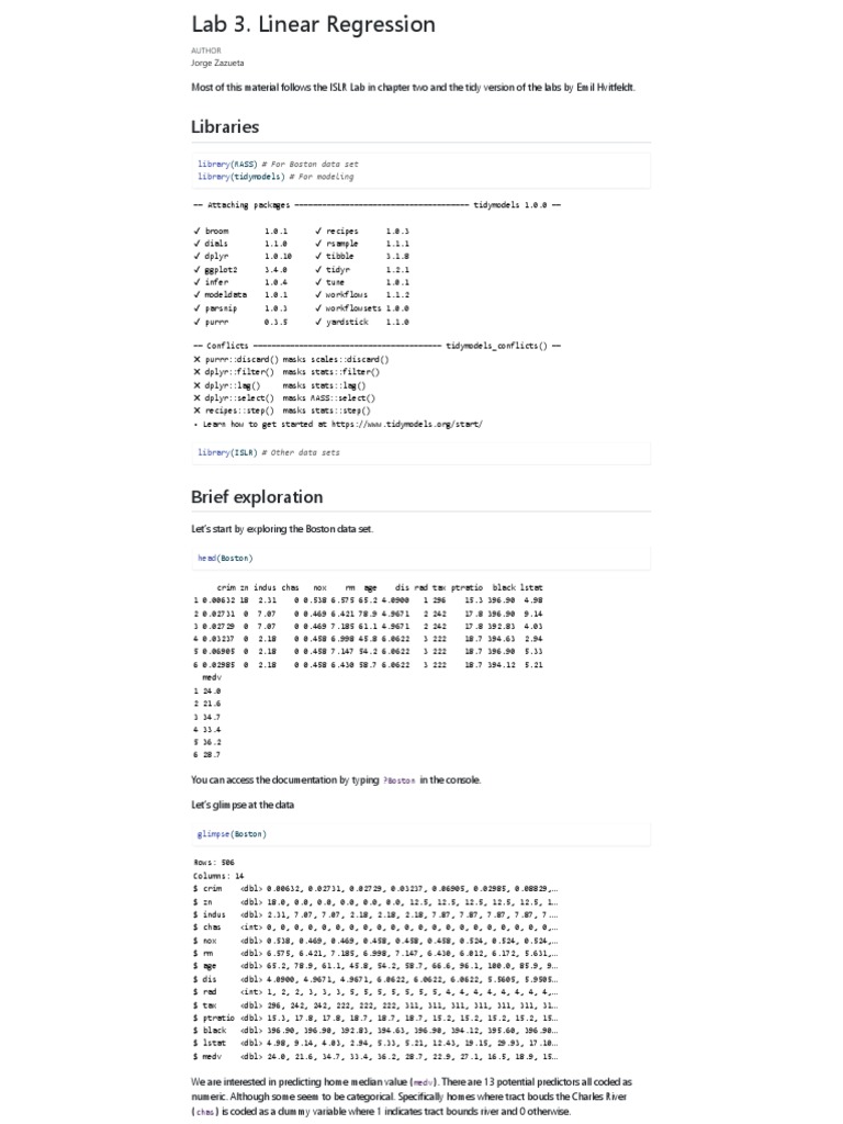 Lab 3. Linear Regression 230223 | PDF | Coefficient Of Determination ...