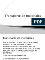 Transporte materiales construcción caminos