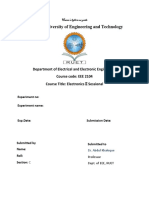 Electroncs 2 Lab Report Cover Page