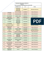 Calendario Entrega de Documentos Oficiales