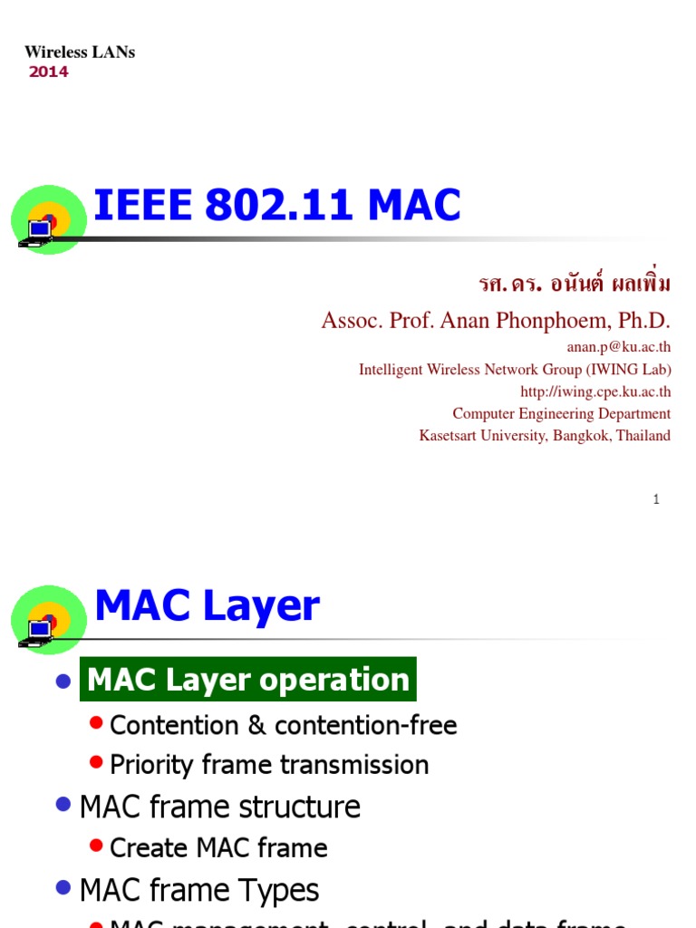Explain Ieee Standard 802.11 Wlan In Details