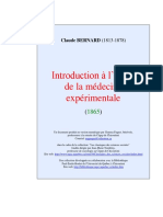 Introduction À L'étude de La Médecine Expérimentale: Claude BERNARD (1813-1878)