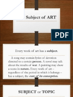 The Subject Art