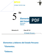 CLASE - 13 - DPCC - 5TO - Estado Peruano - Elementos