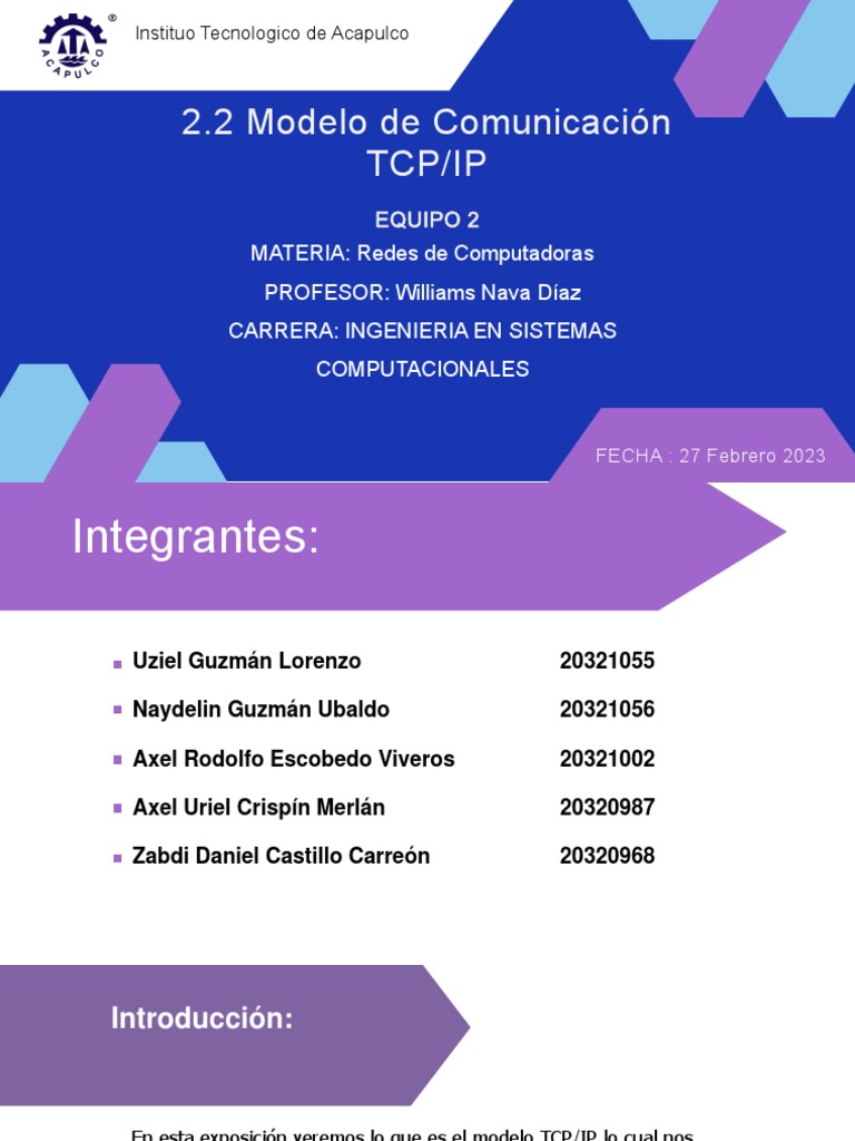 2.2 Modelos de Comunicacion TCP-IP | PDF | Protocolos de internet ...