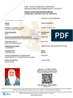 The Indonesian Health Workforce Council: Registration Certificate of Midwife