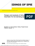 Design and Analysis of Silicon Ringresonator For Bio-Sensing Application