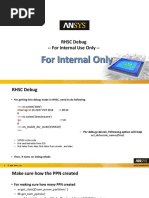 RHSC Debug - For Internal Use Only - : 1 © 2018 ANSYS, Inc. ANSYS Confidential