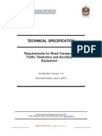 Technical Specification for Road Transport Telematics Equipment