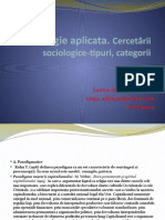 IV. Cercetării Sociologice-Tipuri, Categorii