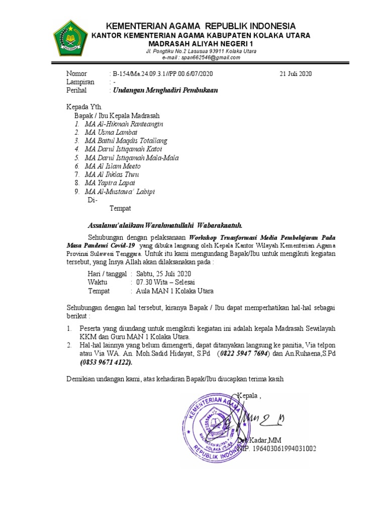 Undangan Pembukaan PDF | PDF
