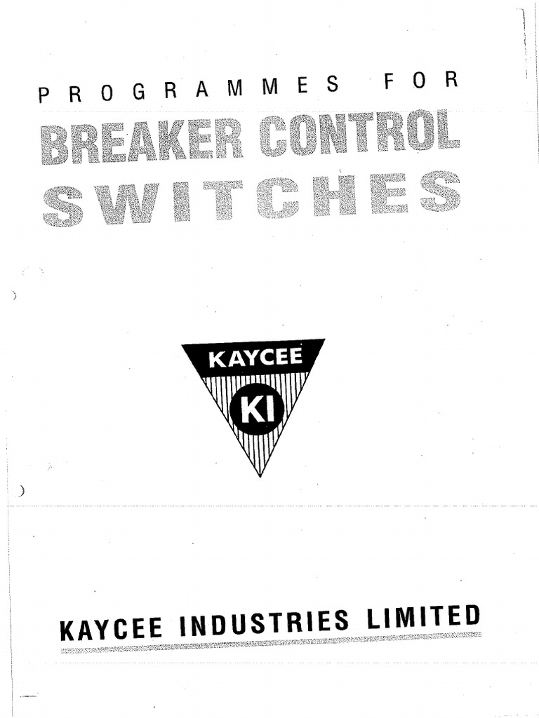 Breaker Control Switches PDF