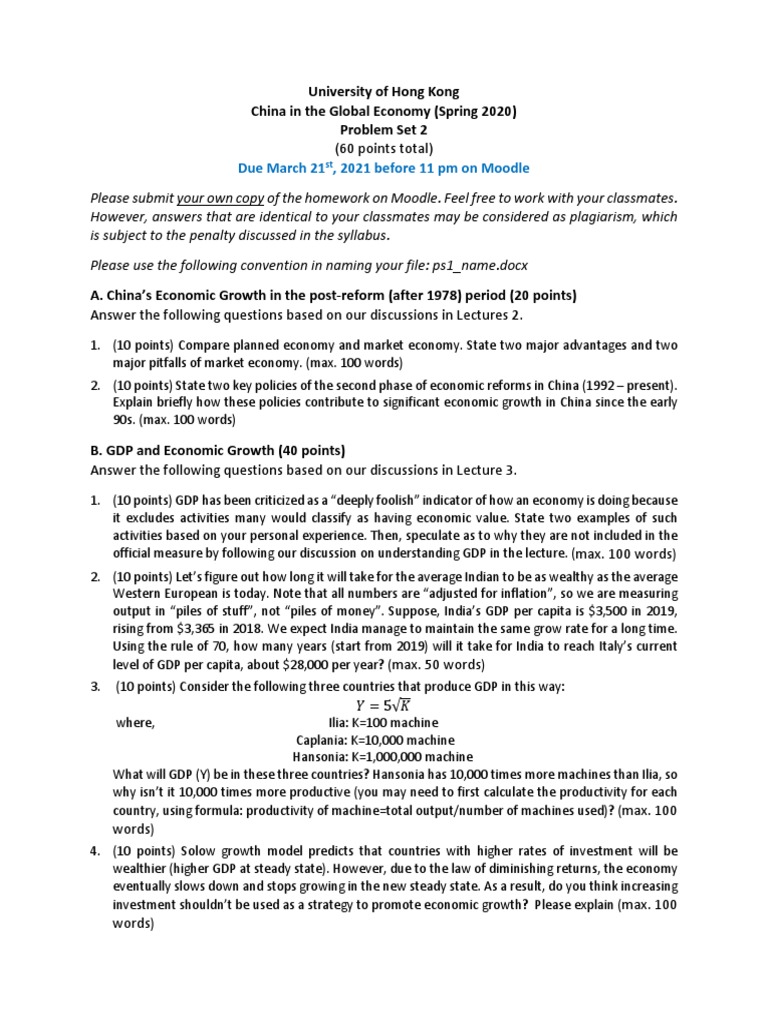 Ccch9007 spring2021 problem set 2 pdf economic growth gross