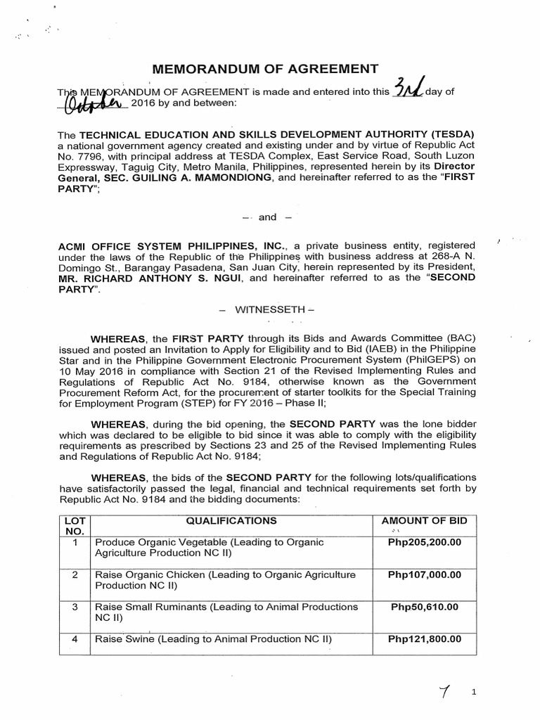 Tesda Moa PDF Food Processing Cooking