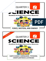 Q1 Forces & Energy, Q2 Earth Science, Q3 Matter, Q4 Living Things