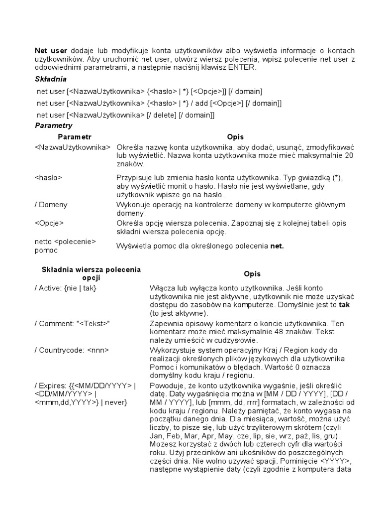 Net user pdf