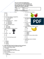 Tingkat Satuan Pendidikan Madrasah Ibtidaiyah Selawe: Penilaian Tengah Semester 2