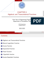 Algebraic and Transcendental Functions: First Year of Engineering Program Department of Foundation Year