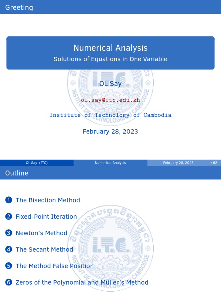 Numericalanalysischapter2 28 02 23 Pdf Numerical Analysis Zero Of