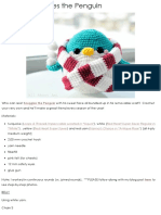 Crochet Pattern - Snuggles The Penguin