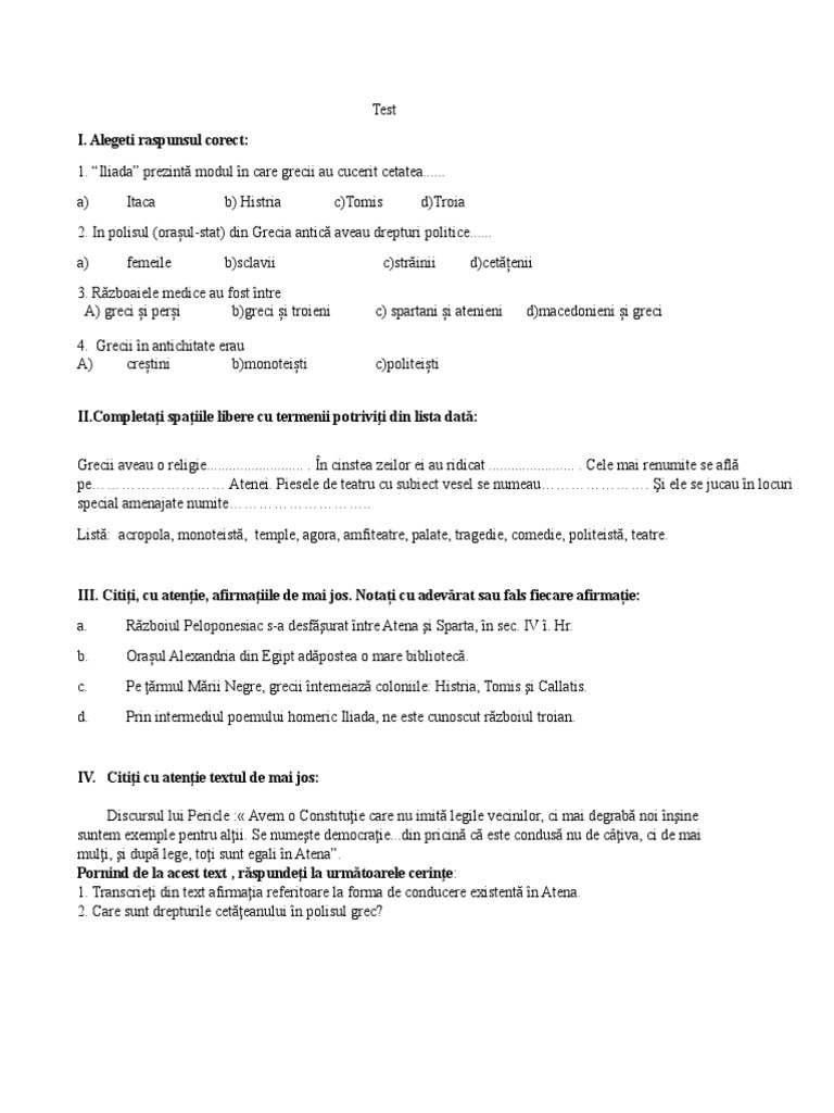 Test Grecia | PDF