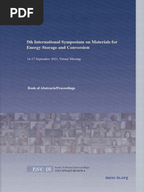 Mesc Is2021 Abstracts Proceedingsf | PDF | Lithium Ion Battery