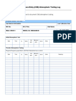 Gas Testing Sheet