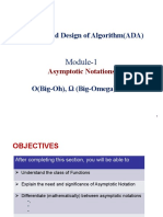 Analysis and Design of Algorithm (ADA) : Module-1