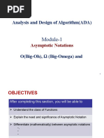 Analysis and Design of Algorithm (ADA) : Module-1