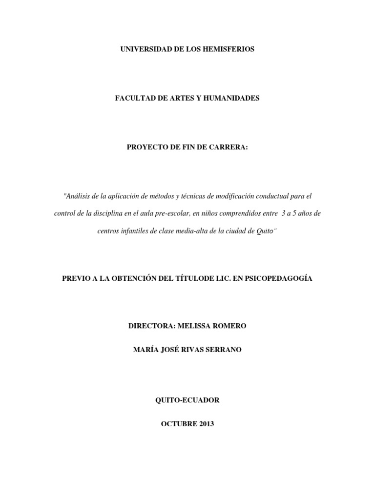 TESIS MARÍA JOSÉ RIVAS SERRANO | PDF | Modificación de comportamiento ...