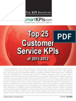 The Kpi Institute - Top 25 Customer Service Kpis of 2011-2012