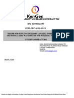 Kgn-Gdd-051-2023-Tender For Supply of Auxiliary Cooling Water Pumps and Mechanical Seal Water Pumps For Wellhead Power Plants.