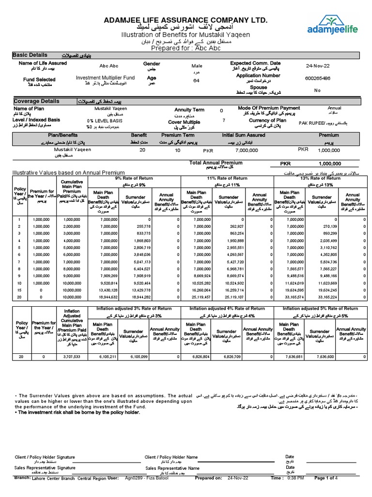 Abc 1M PDF Life Insurance Insurance